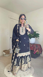 PRIYA SHARARA BLACK