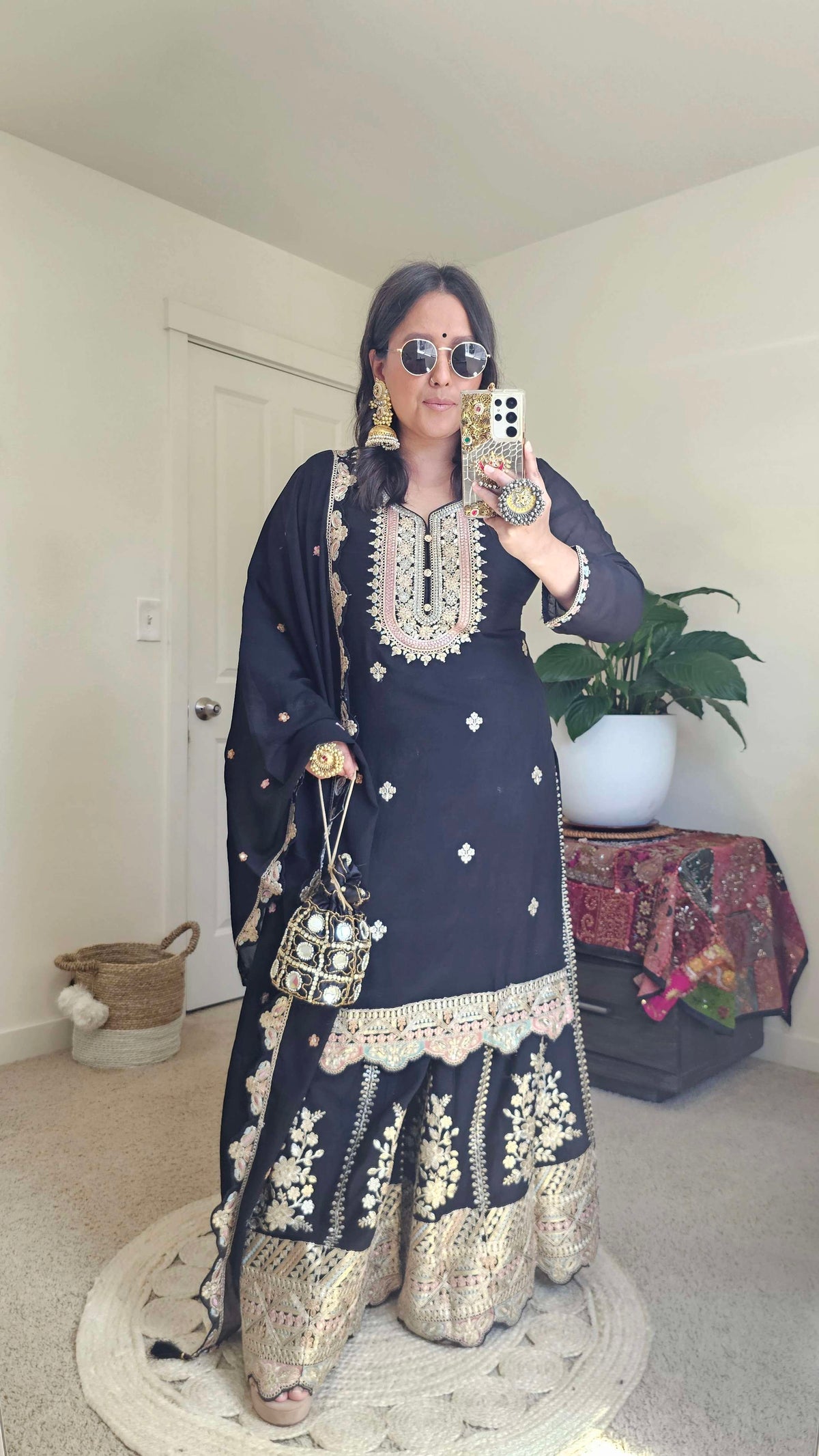 PRIYA SHARARA BLACK