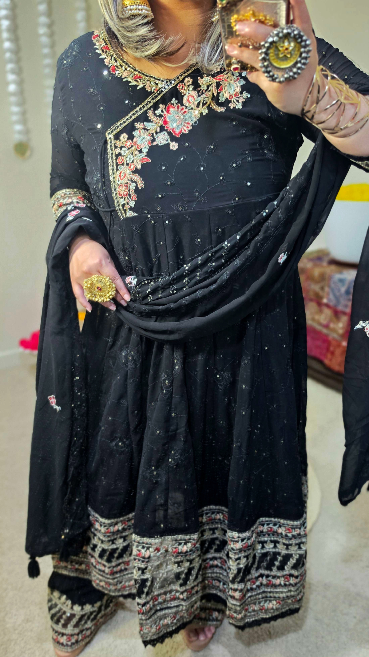 ALIA ANARKALI BLACK