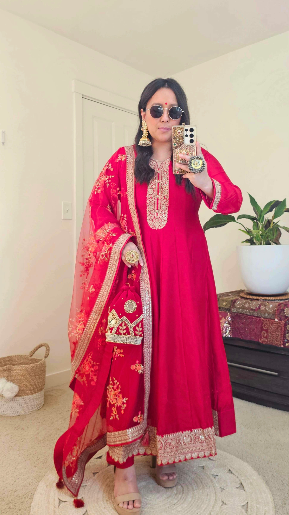KANCHI ANARKALI RED