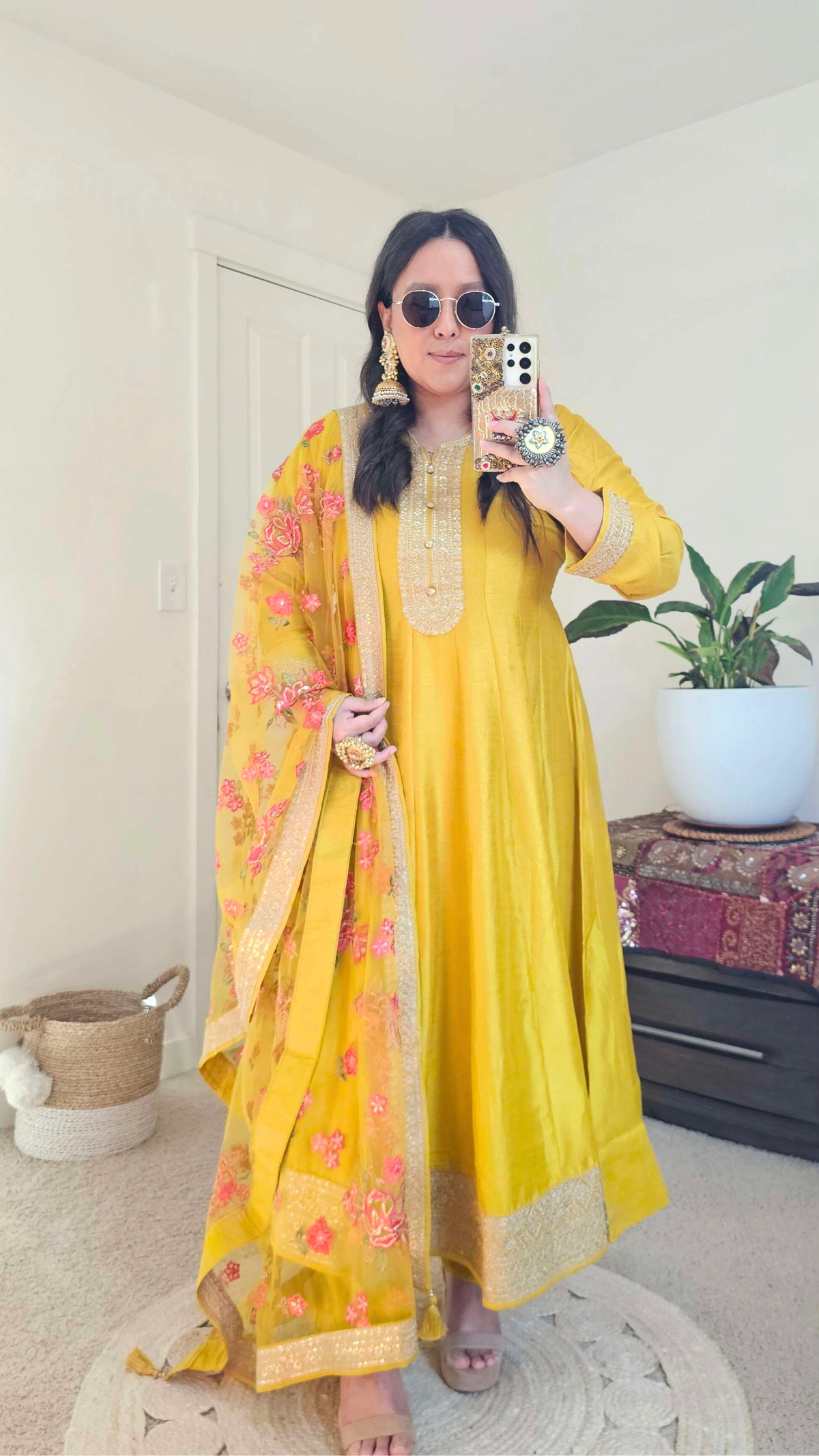 KANCHI ANARKALI YELLOW