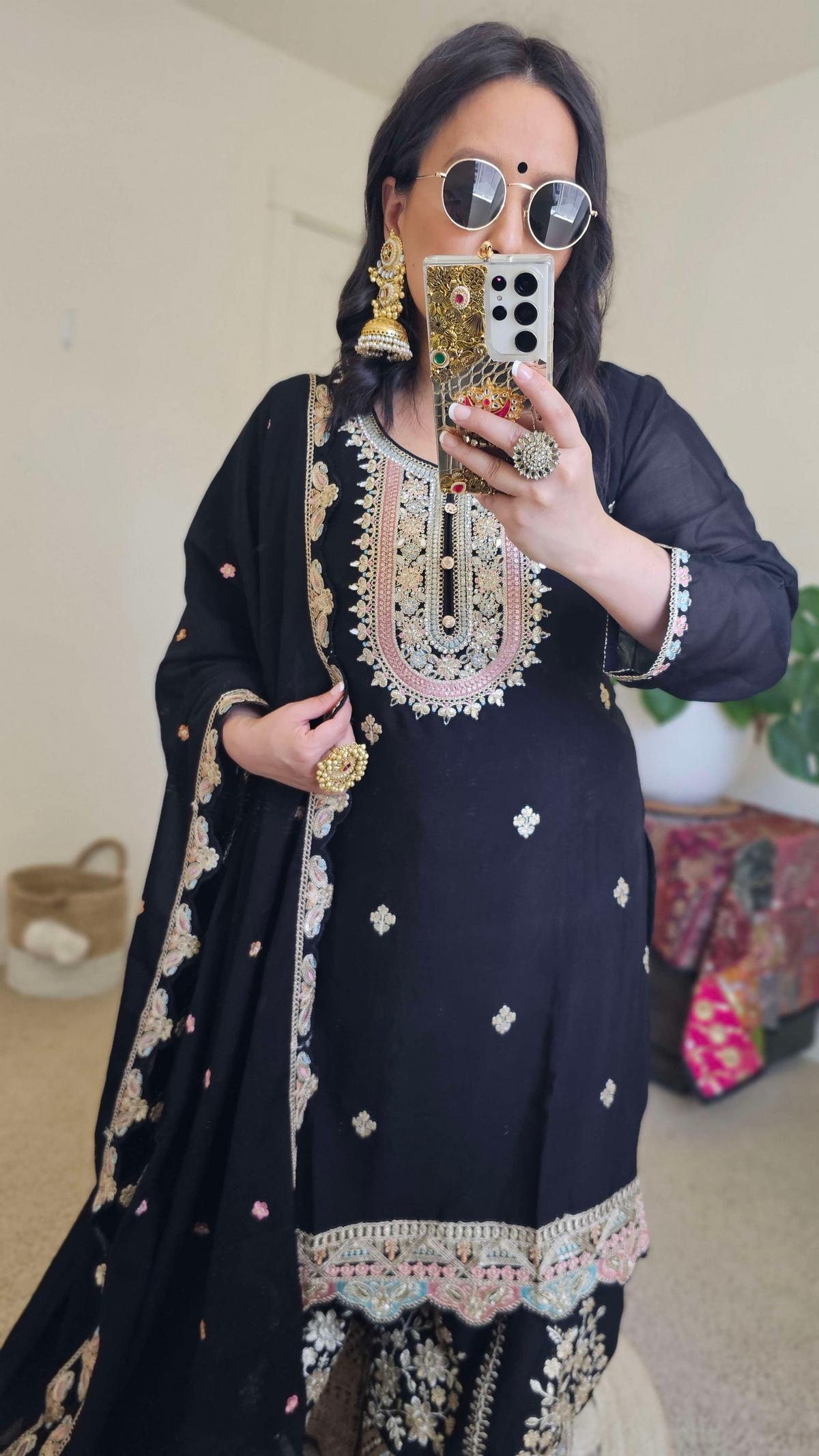 PRIYA SHARARA BLACK