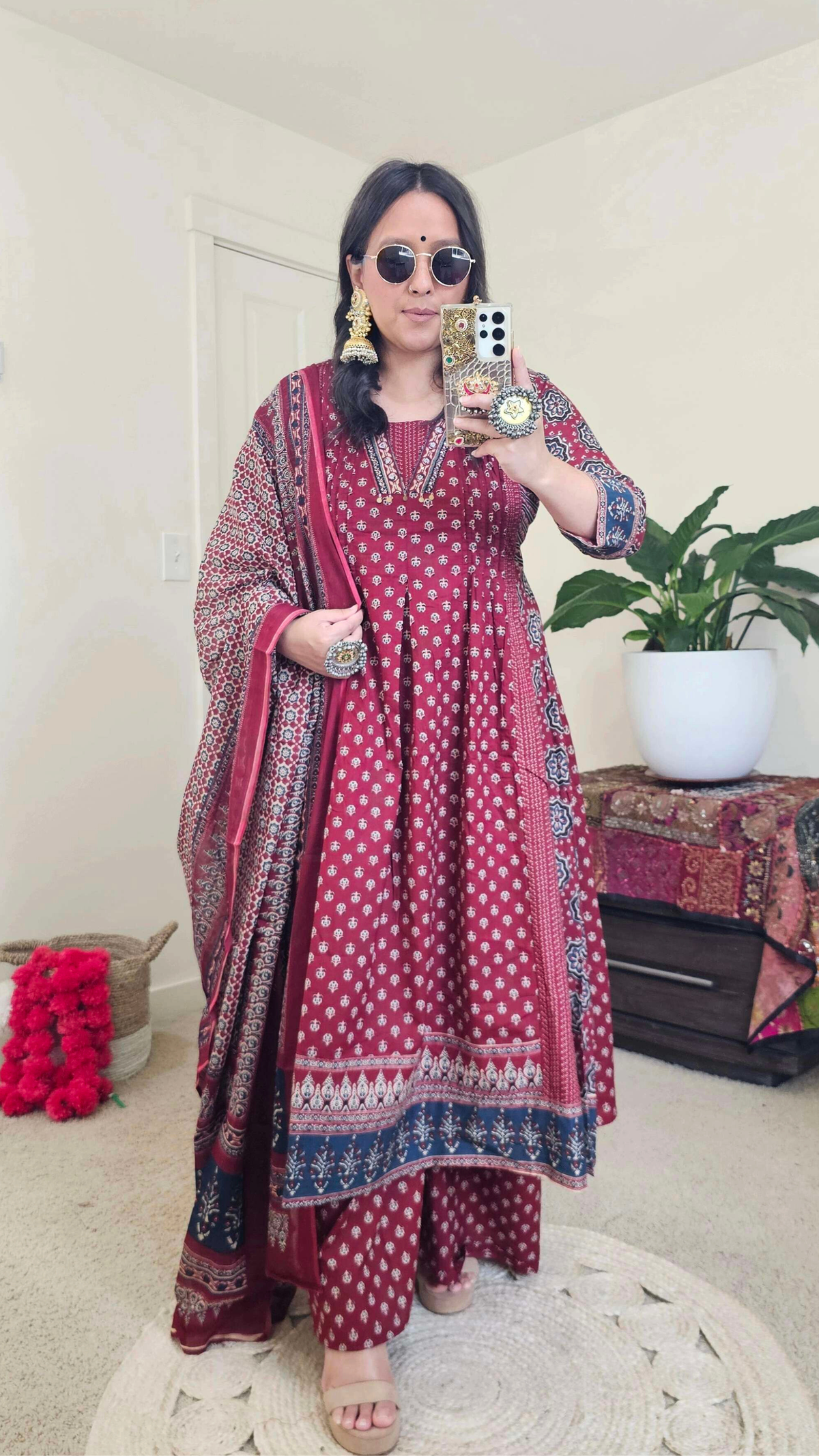 BISHNU ANARKALI MAROON