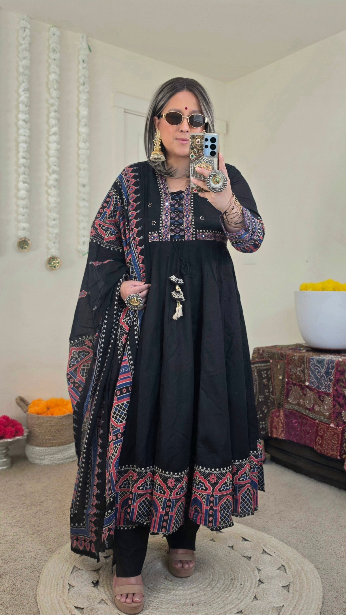PARU ANARKALI BLACK