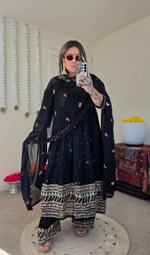 ALIA ANARKALI BLACK